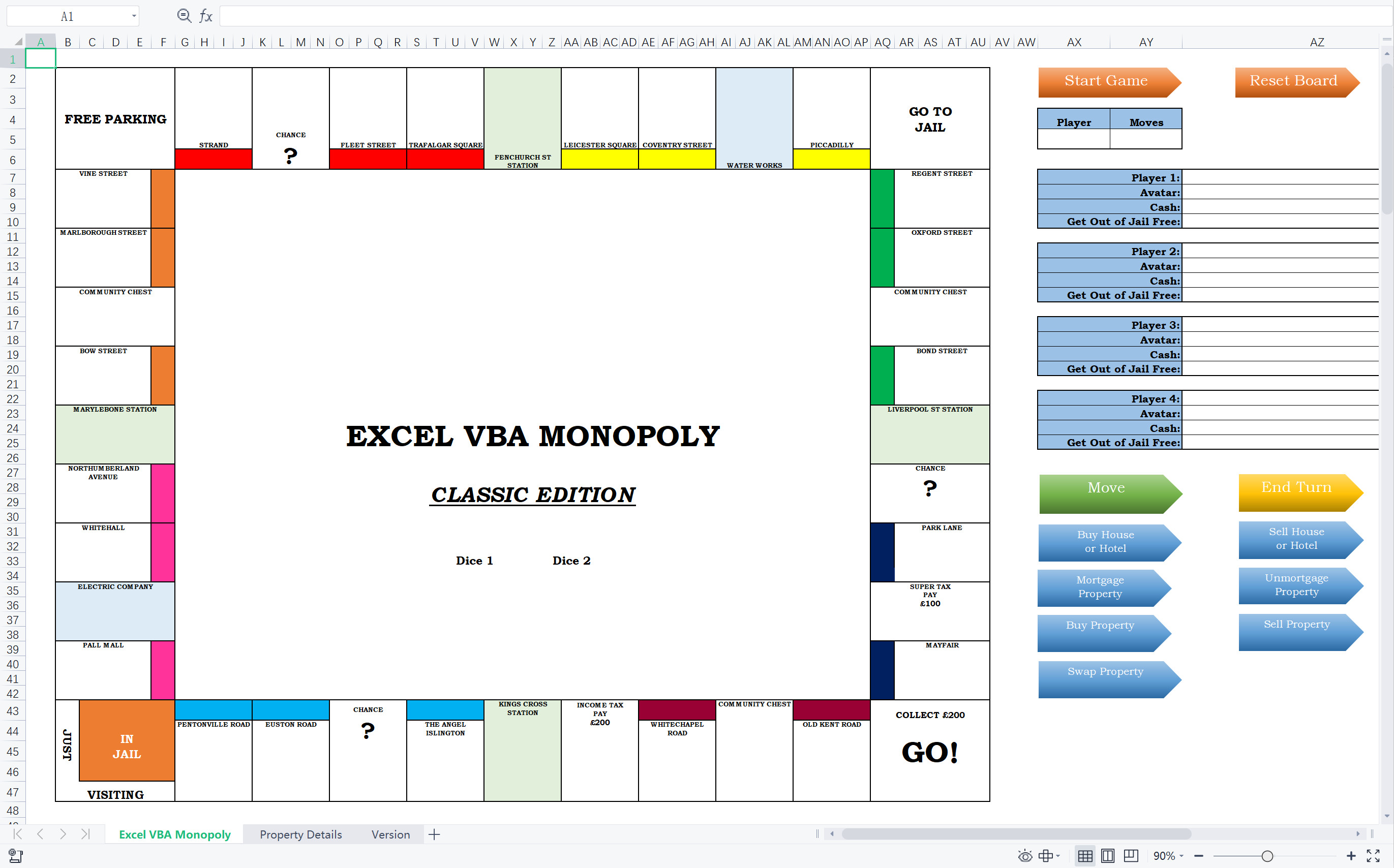 Excel Monopoly Download – Play the Classic Board Game in Your Spreadsheet!